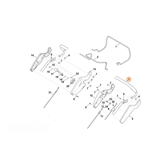 Stihl  Górna część uchwytu kierującego 6375 780 3000